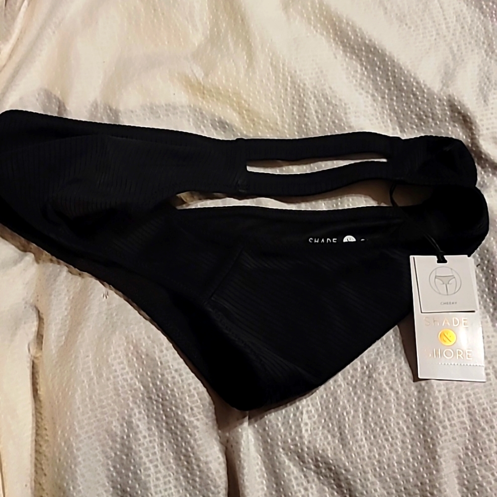 NWT CHEEKY OPEN SIDE RIBBED BIKINI BOTTOM SIZE SMALL
